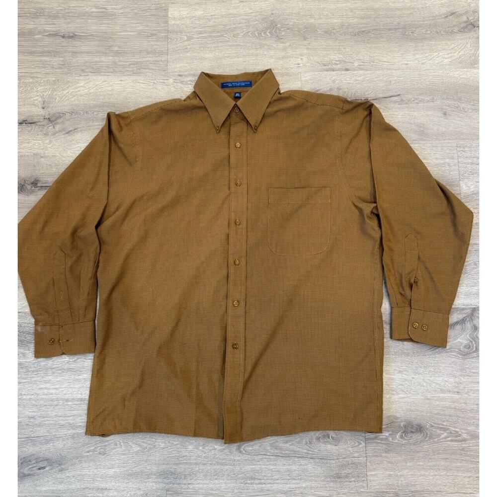 Vintage G.H. Bass & Co. Men’s Dress Shirt 15.5 32/33‎ Purple Check Modal Rayon